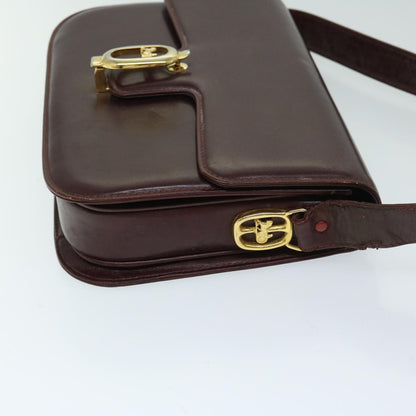 Luxury CELINE Shoulder Bag Leather Red 12455