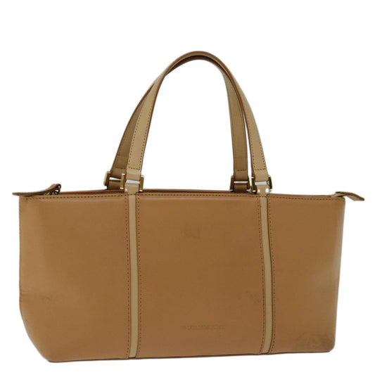 Burberry Auth Leather Beige Handbag