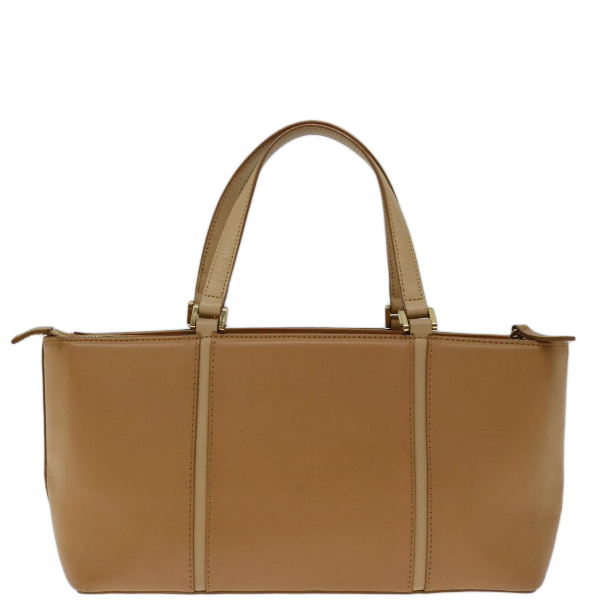 Burberry Auth Leather Beige Handbag