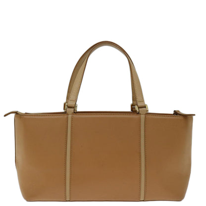 Burberry Auth Leather Beige Handbag