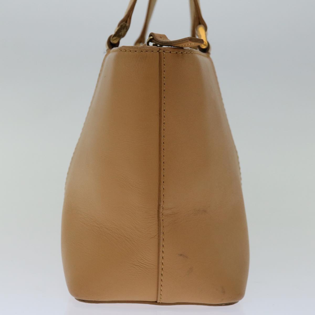 Burberry Auth Leather Beige Handbag