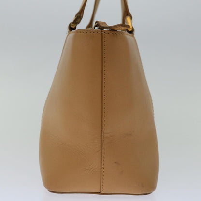 Burberry Auth Leather Beige Handbag