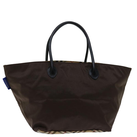 Burberry BURBERRYSs Label Nylon Brown Handbag