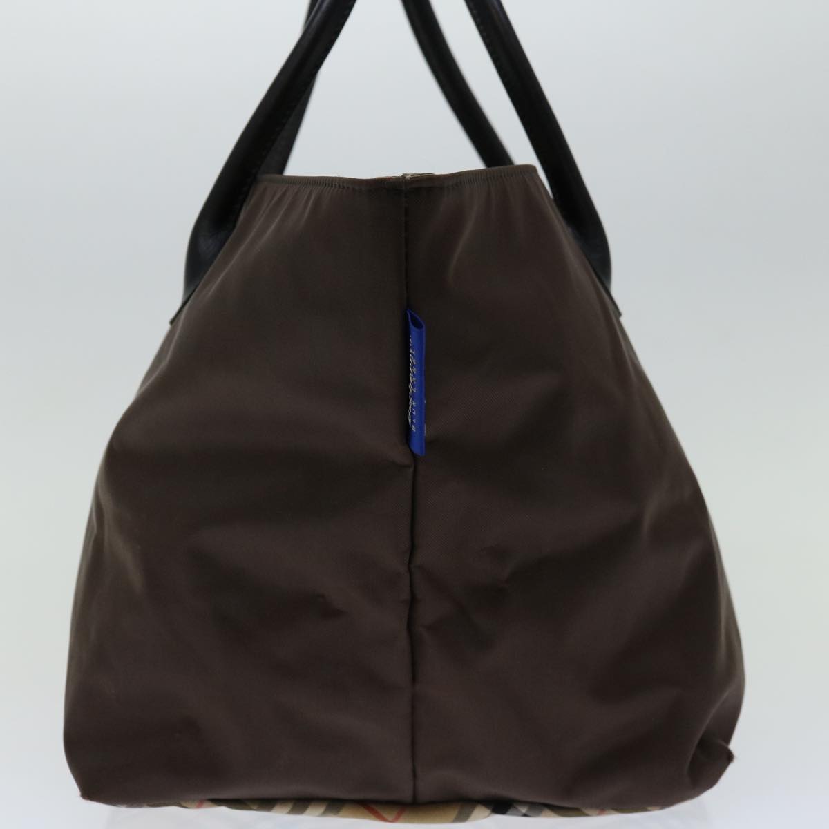 Burberry BURBERRYSs Label Nylon Brown Handbag