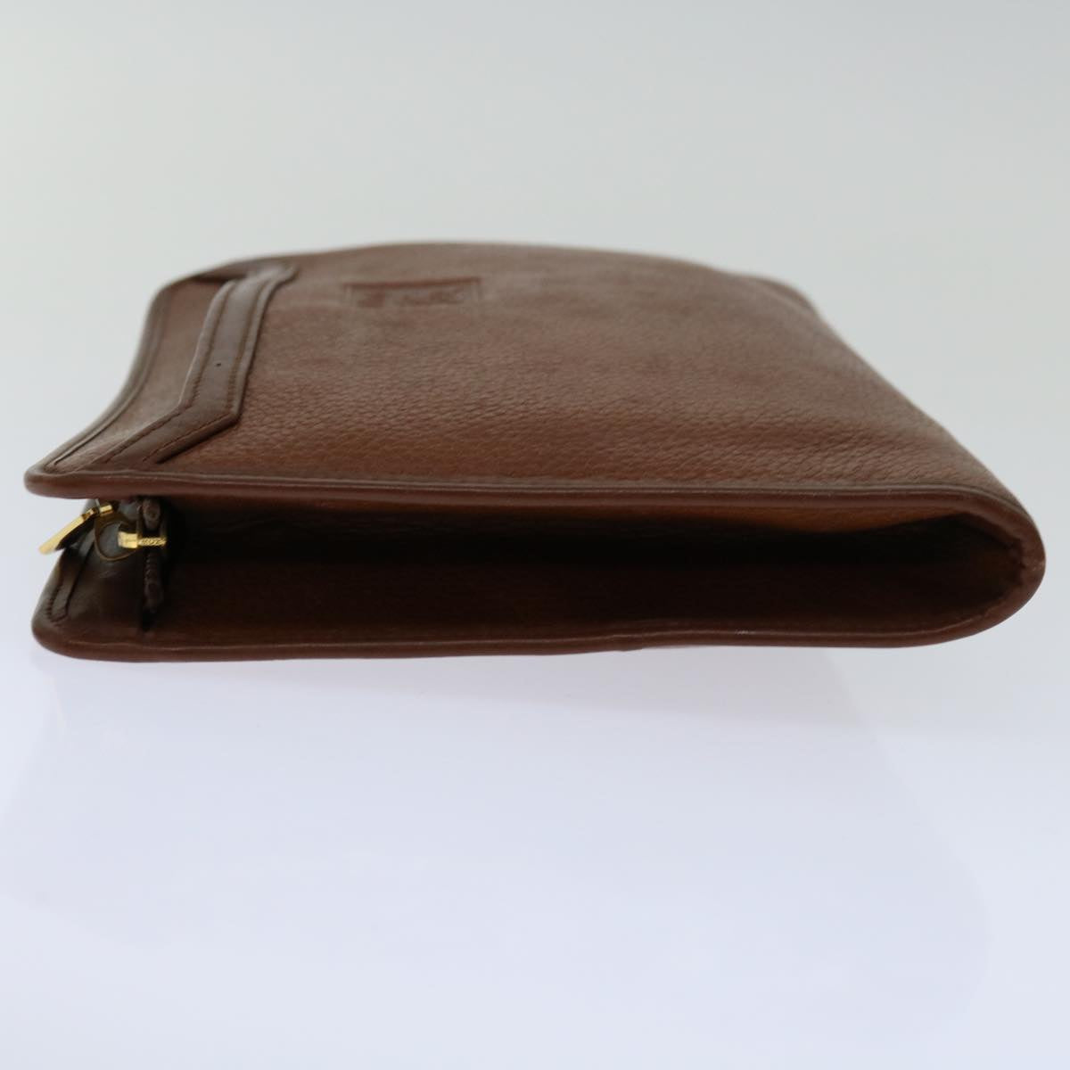 Burberry BURBERRYSs Auth Leather Brown Clutch Bag Style 2