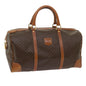 Luxury CELINE Macadam Canvas Boston Bag PVC Brown 12754