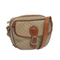 Luxury CELINE Macadam Canvas Shoulder Bag Beige 12764