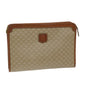 Luxury CELINE Macadam Canvas Clutch Bag Beige 12903