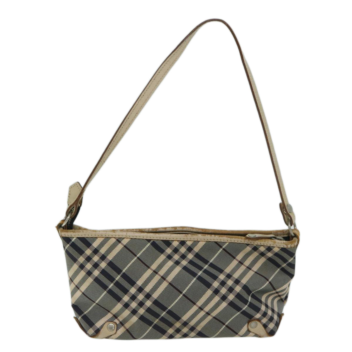 Burberry Nova Label Canvas Blue Shoulder Bag