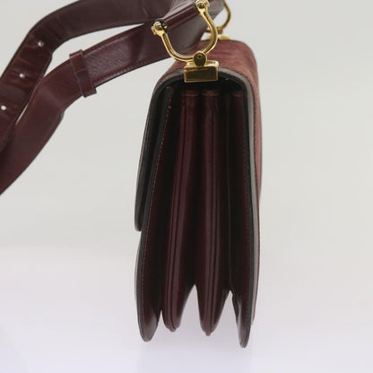 Luxury CELINE Shoulder Bag Suede Red 12924