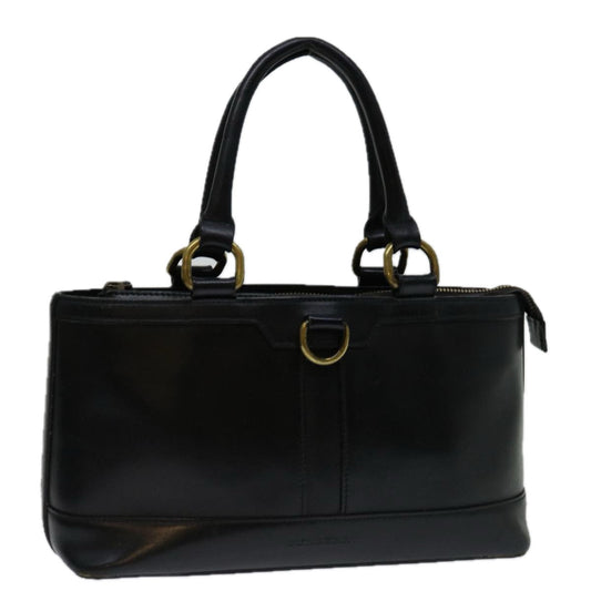 Burberry Auth Leather Black Handbag Style 3