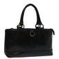 Burberry Auth Leather Black Handbag Style 3