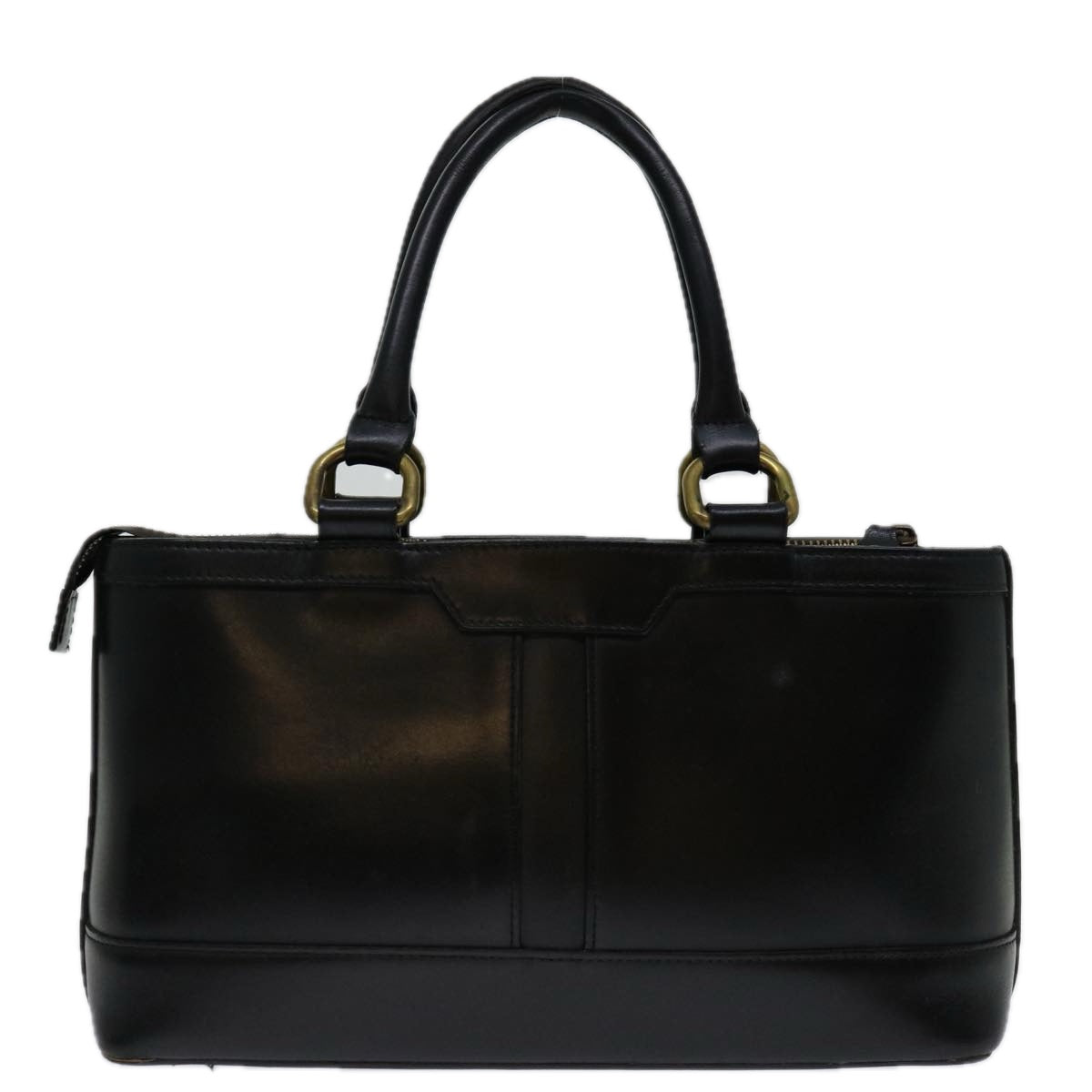 Burberry Auth Leather Black Handbag Style 3