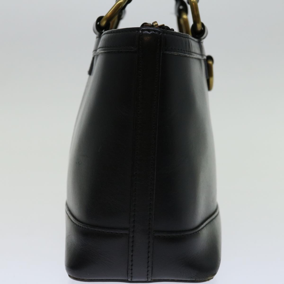 Burberry Auth Leather Black Handbag Style 3