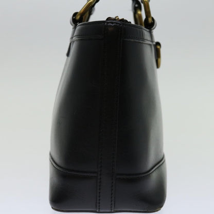 Burberry Auth Leather Black Handbag Style 3
