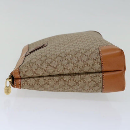 Luxury CELINE Macadam Canvas Clutch Bag Beige 13268