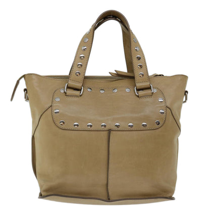 Luxury CELINE Hand Bag Leather Beige 13273