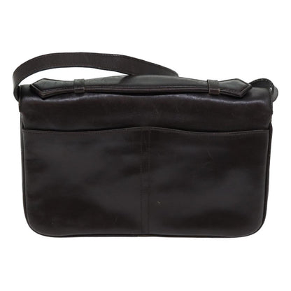 Luxury CELINE Shoulder Bag Leather Brown 13408