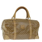 Luxury CELINE Macadam Canvas Boston Bag Beige 13428