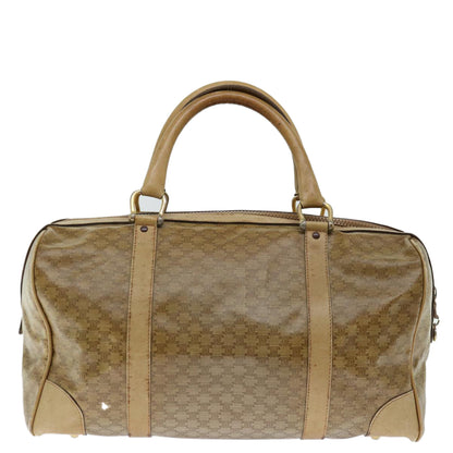 Luxury CELINE Macadam Canvas Boston Bag Beige 13428