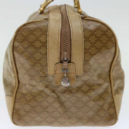 Luxury CELINE Macadam Canvas Boston Bag Beige 13428