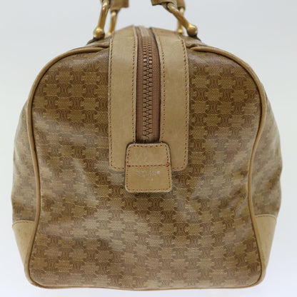 Luxury CELINE Macadam Canvas Boston Bag Beige 13428