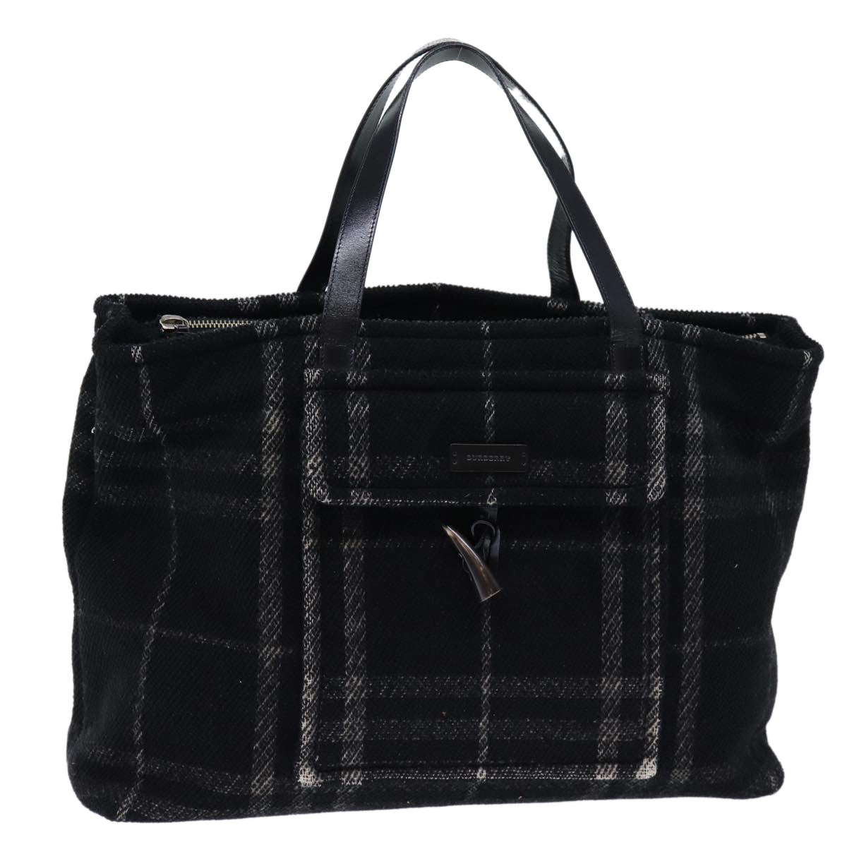 Burberry Nova Auth Check Black Handbag