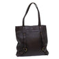Burberry Auth Leather Brown Tote Bag
