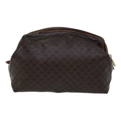 Luxury CELINE Macadam Canvas Pouch PVC Brown 13796