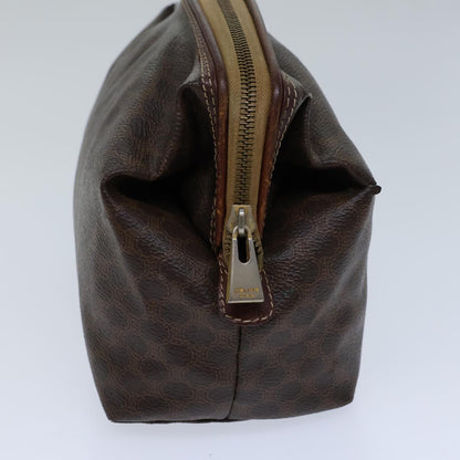 Luxury CELINE Macadam Canvas Pouch PVC Brown 13796