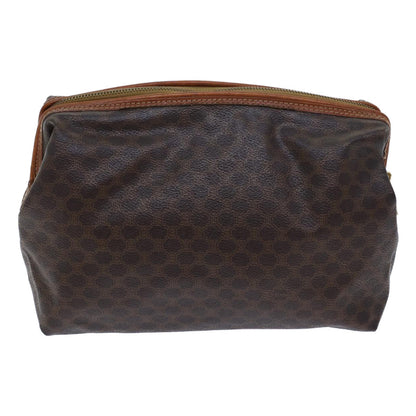 Luxury CELINE Macadam Canvas Pouch PVC Brown 13797