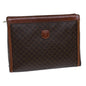 Luxury CELINE Macadam Canvas Clutch Bag PVC Brown 13810