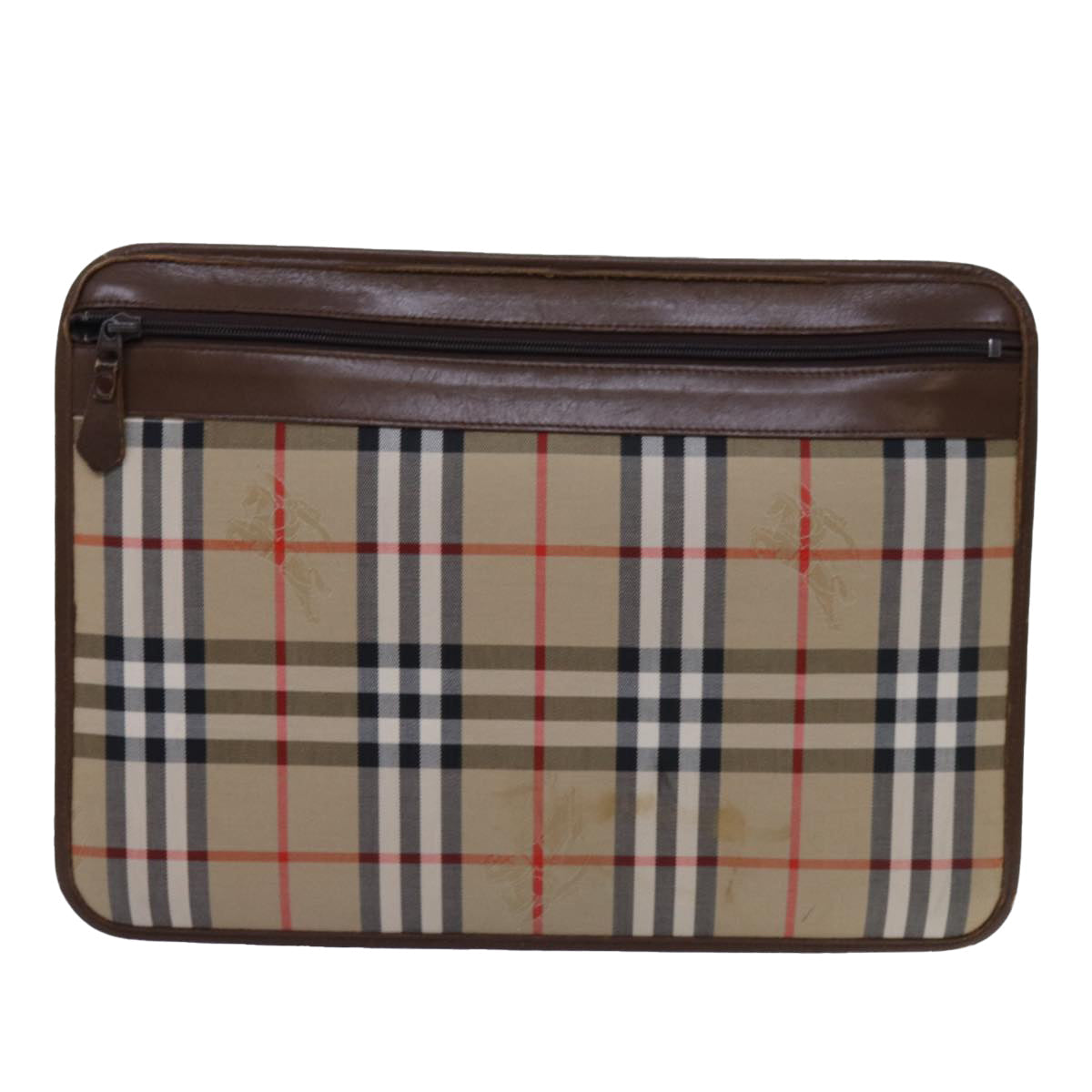 Burberry BURBERRYSs Nova Canvas Beige Clutch Bag Style 6