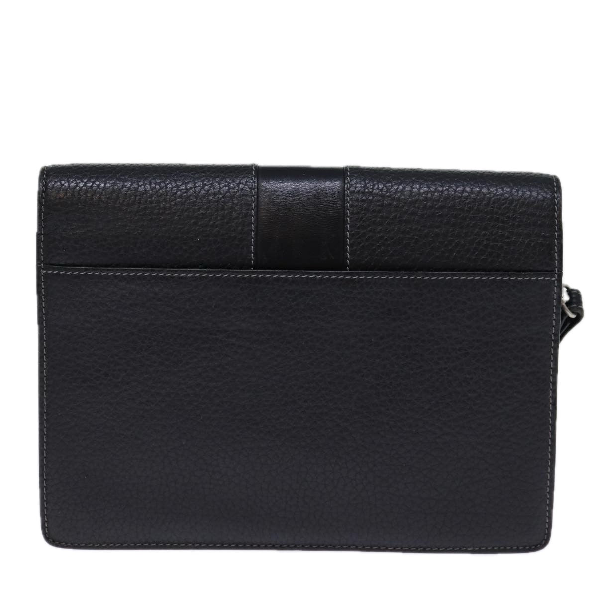 Burberry BURBERRYSs Auth Leather Black Clutch Bag Style 3