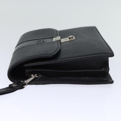 Burberry BURBERRYSs Auth Leather Black Clutch Bag Style 3