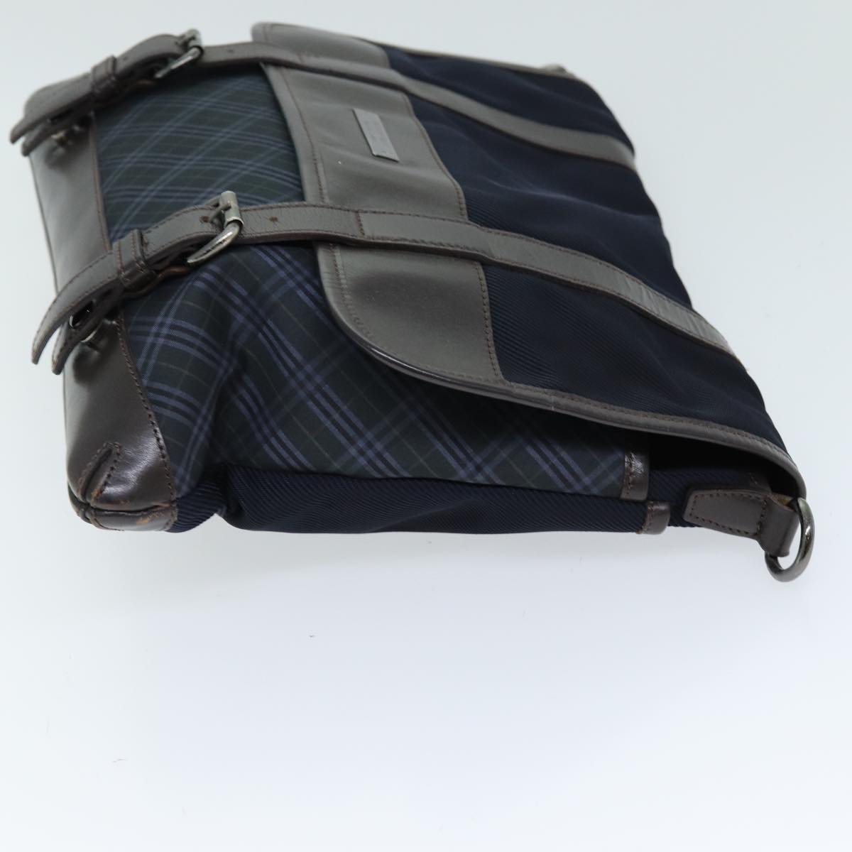 Burberry label Auth Canvas Black Shoulder Bag