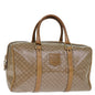 Luxury CELINE Macadam Canvas Boston Bag Coated Canvas Beige 13994