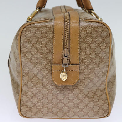Luxury CELINE Macadam Canvas Boston Bag Coated Canvas Beige 13994
