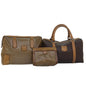 Luxury CELINE Macadam Canvas Pouch Hand Bag PVC Leather 3Set Beige Brown 14082