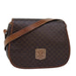 Luxury CELINE Macadam Canvas Shoulder Bag PVC Brown 14110
