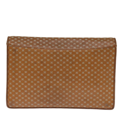 Luxury CELINE Macadam Canvas Clutch Bag Brown 14112