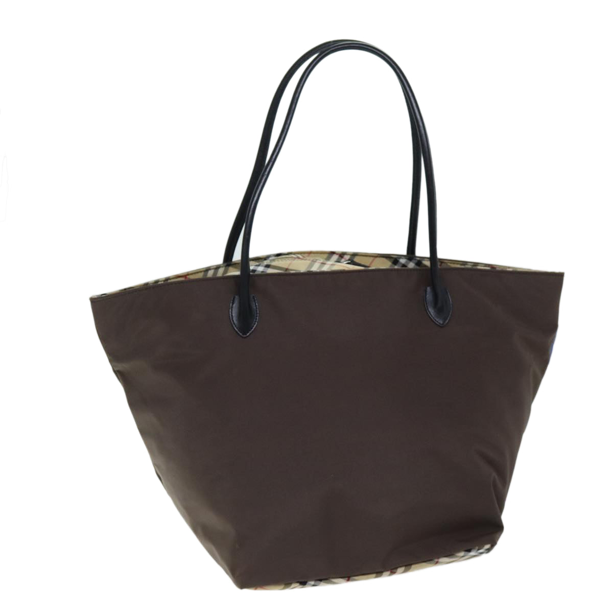 Burberry BURBERRYSs Label Nylon Brown Tote Bag