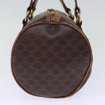 Luxury CELINE Macadam Canvas Hand Bag PVC Brown 14322