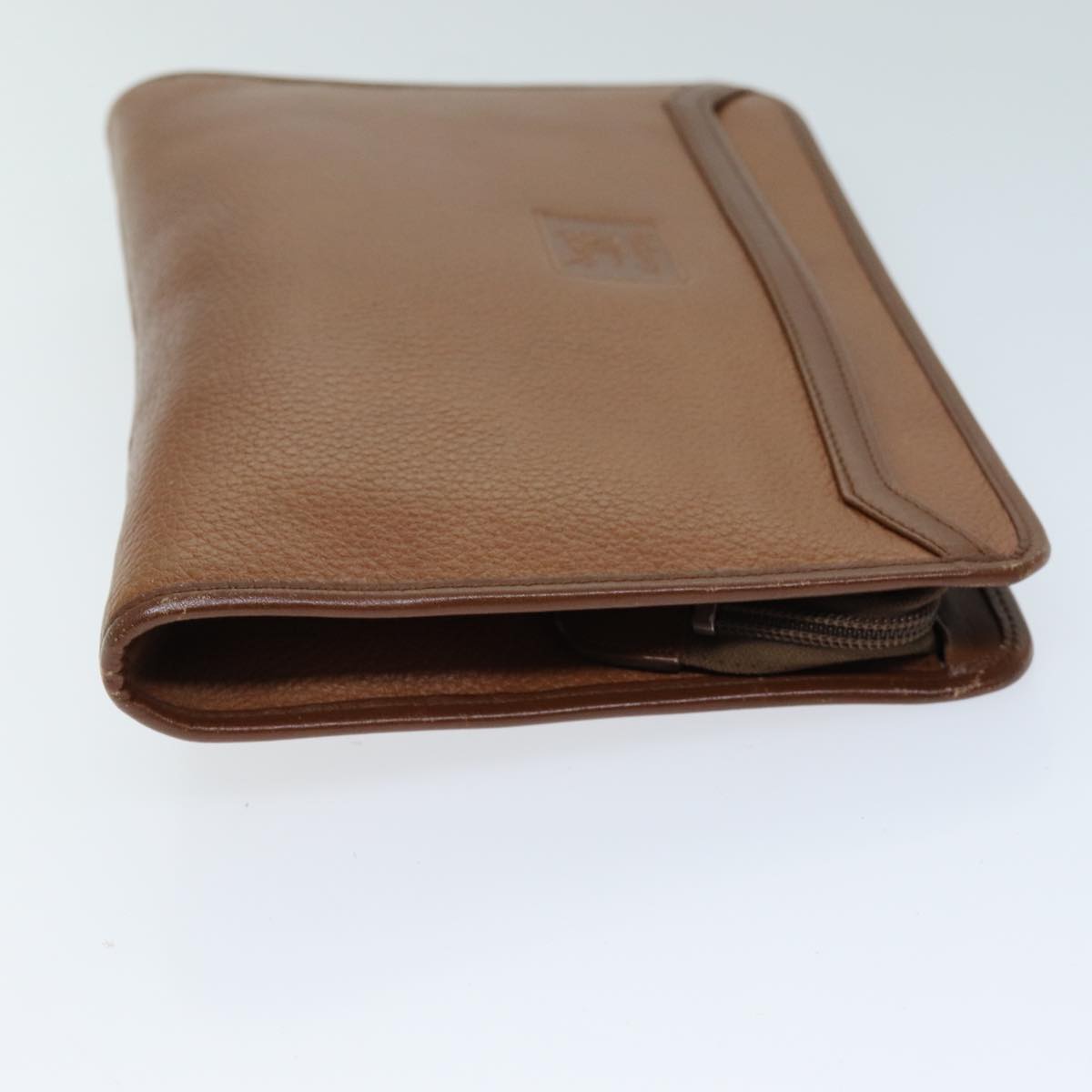 Burberry BURBERRYSs Auth Leather Brown Clutch Bag Style 3