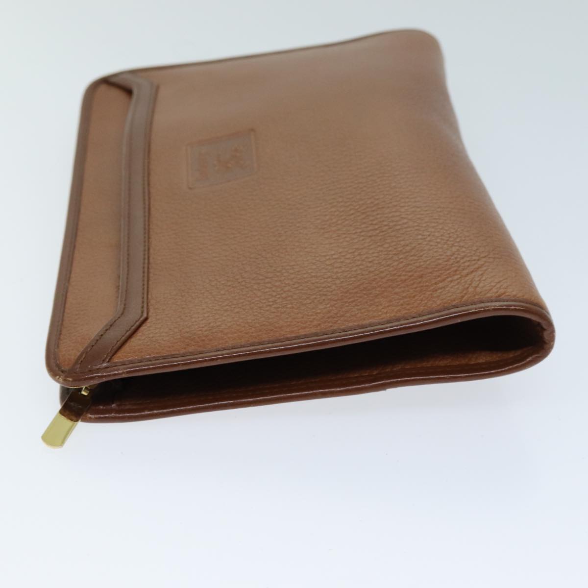 Burberry BURBERRYSs Auth Leather Brown Clutch Bag Style 3