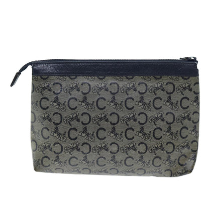 Luxury CELINE C Macadam Canvas Pouch Navy 14376