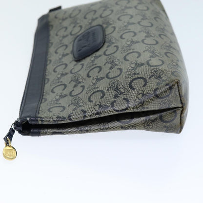 Luxury CELINE C Macadam Canvas Pouch Navy 14376