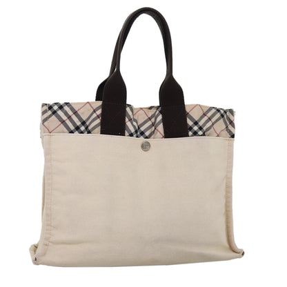 Burberry Nova Label Canvas Beige Handbag Style 4