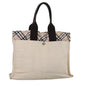 Burberry Nova Label Canvas Beige Handbag Style 4