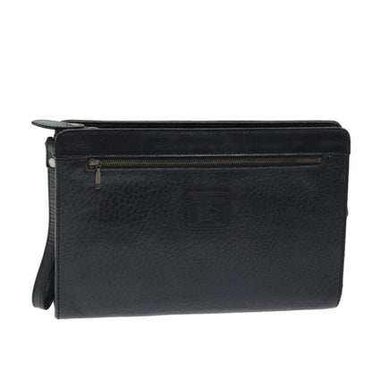 Burberry BURBERRYSs Auth Leather Black Clutch Bag Style 4